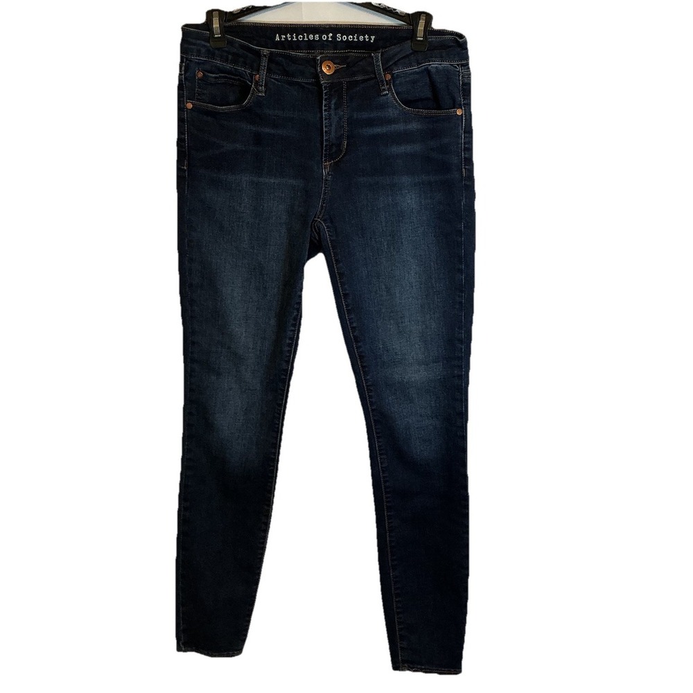 Articles Of Society‎ Jeans Womens 29 Blue Skinny  Mid Rise Dark Wash Denim